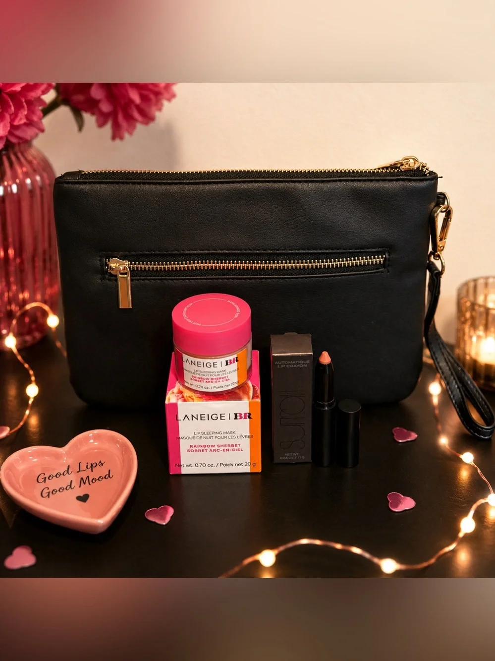 LANEIGE | BR Lip Sleeping Mask  & Surratt Lip + Sondra Robert’s Lip Wrislet